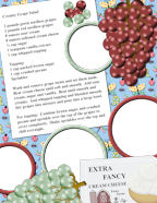 Free Creamy Grape Salad Kids Recipe Card Templates and Photo Memory Pages