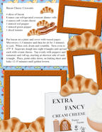 Free Simple Bacon Cheesey Crescent Rolls Kids Recipes and Photo Memory Journal pages.
